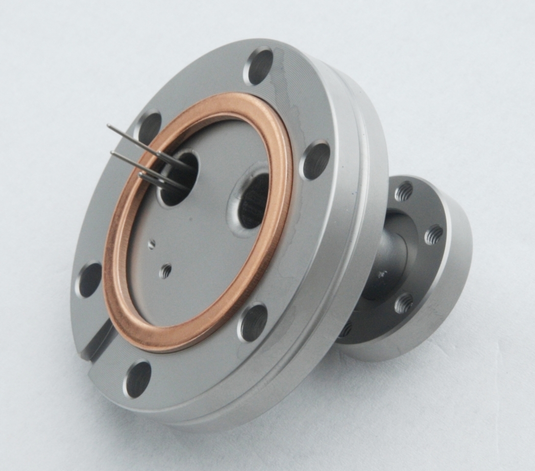 CF40flange with electrical feed through and CF16 flange