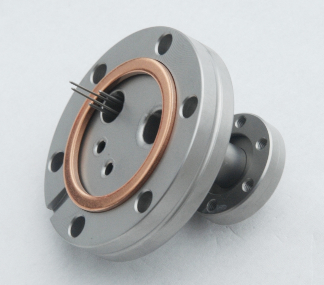 CF40flange with electrical feed through and CF16 flange